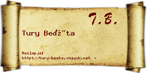 Tury Beáta névjegykártya